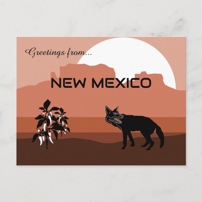 Greetings from New Mexico State  Postcard (Front)