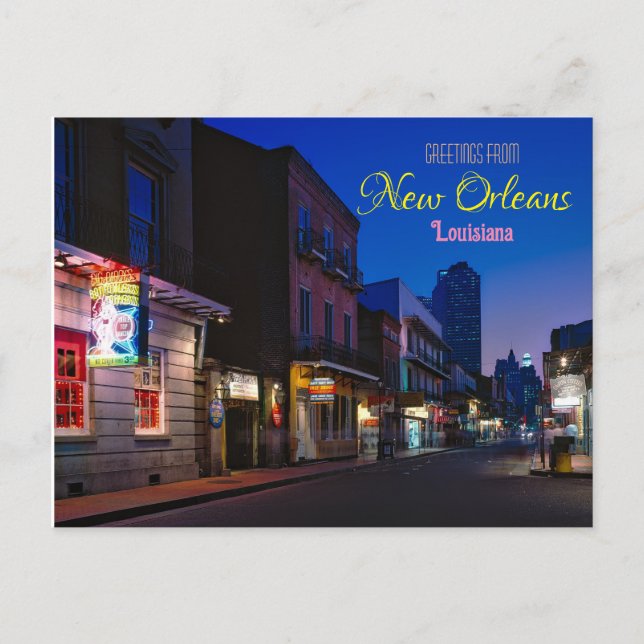 Greetings from New Orleans Louisiana Postcard (Front)
