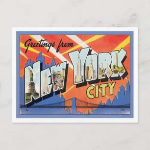 Greetings From New York City Postcard