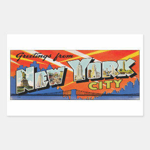 Greetings From New York City Rectangular Sticker