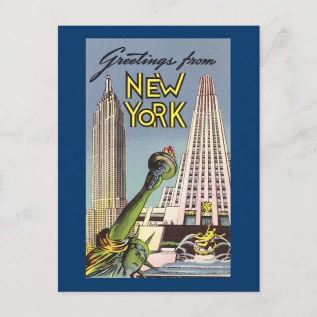 Greetings From New York Postcard (Front)