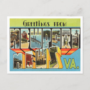 Greetings from Newport News, Virginia Travel Postcard