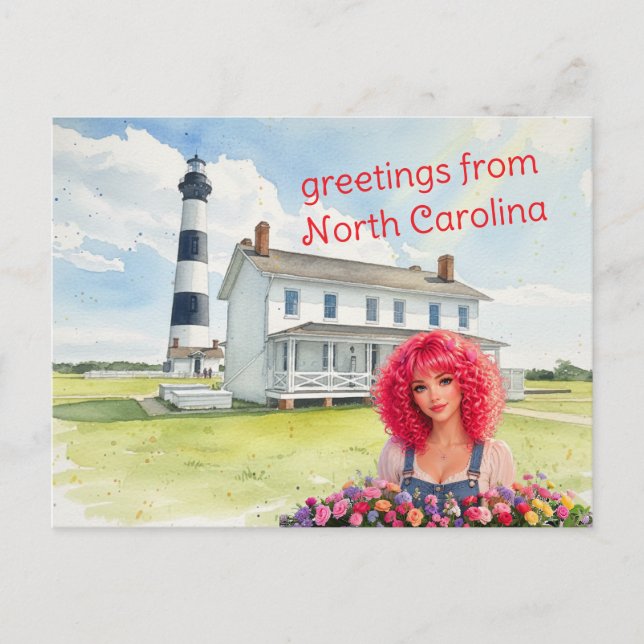 Greetings from North Carolina Postcard (Front)