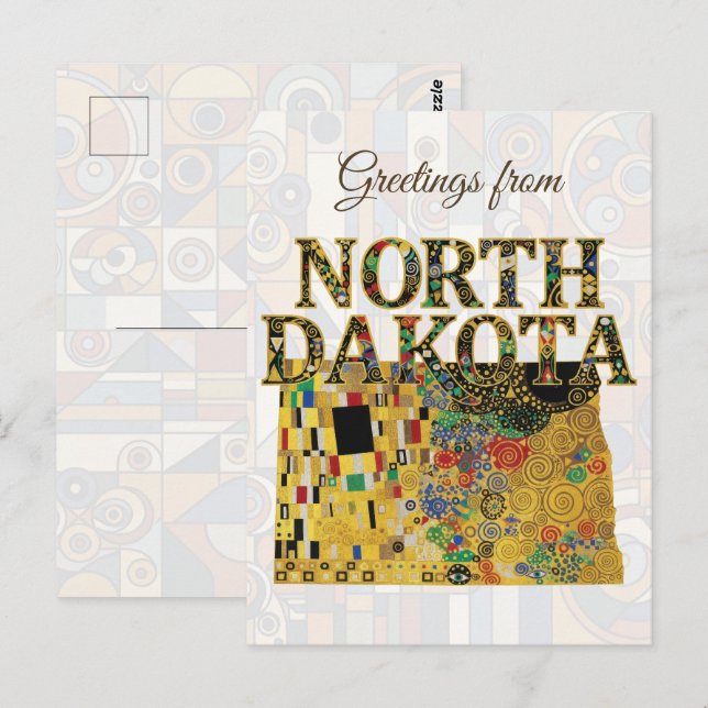 Greetings from North Dakota Postcard (Front/Back)
