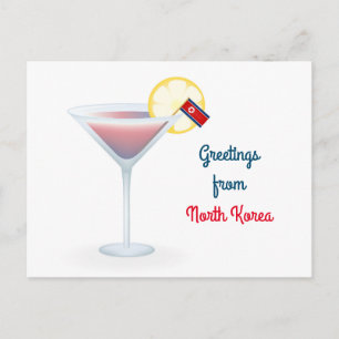 Greetings From North Korea Cocktail Card
