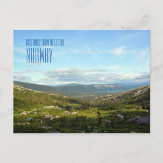 Greetings from Norway landscape photo card