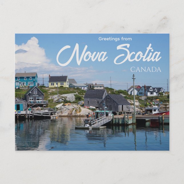Greetings from Nova Scotia Postcard Canada (Front)