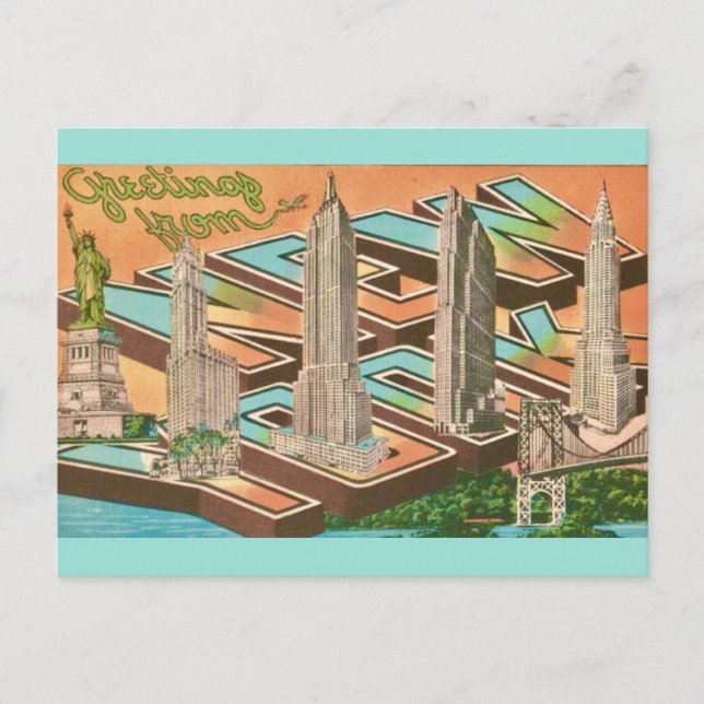 Greetings from NYC Postcard (Front)
