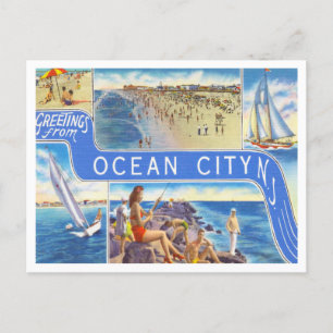 Greetings from Ocean City, New Jersey Travel Postcard