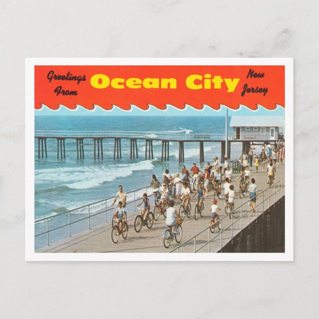 Greetings from Ocean City, New Jersey Travel Postcard (Front)