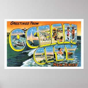Greetings From Ocean City, NJ Poster