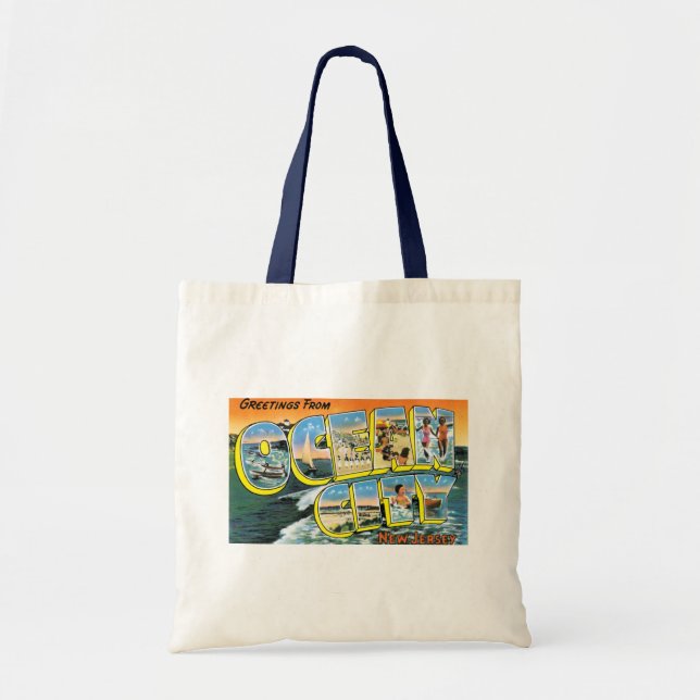 Greetings From Ocean City, NJ Tote Bag (Front)
