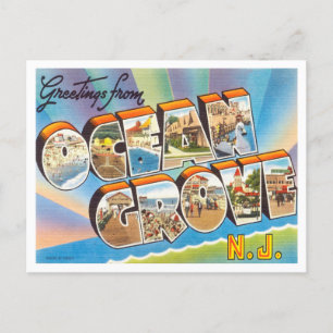 Greetings from Ocean Grove, New Jersey Travel Postcard