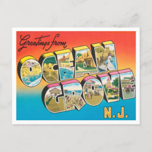 Greetings from Ocean Grove, New Jersey Travel Postcard