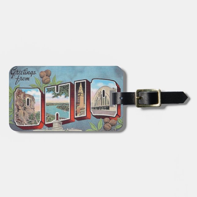  Greetings from Ohio Luggage Tag (Front Horizontal)