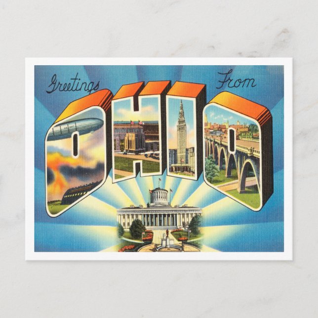 Greetings from Ohio Travel Postcard (Front)