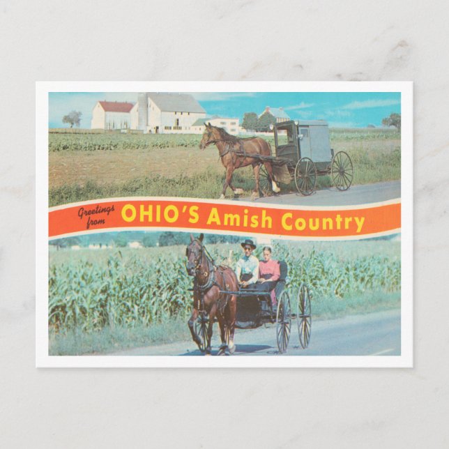 Greetings from Ohio's Amish country, Ohio Postcard (Front)
