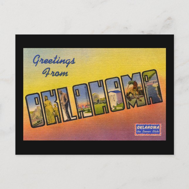 Greetings from Oklahoma Postcard (Front)