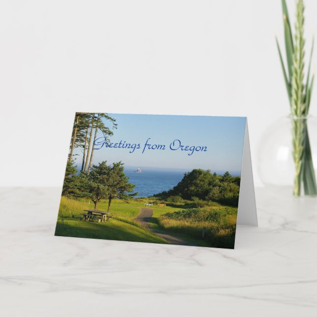 Greetings from Oregon Card (Front)
