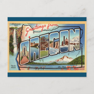 Greetings from Oregon Travel Postcard