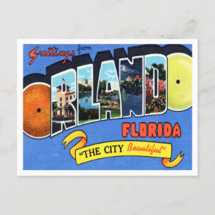 Greetings from Orlando, Florida Vintage Travel Postcard
