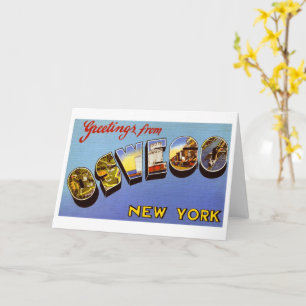 Greetings from Oswego New York Vintage Card