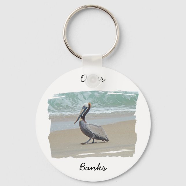 Greetings From Outer Banks OBX NC Key Ring (Front)