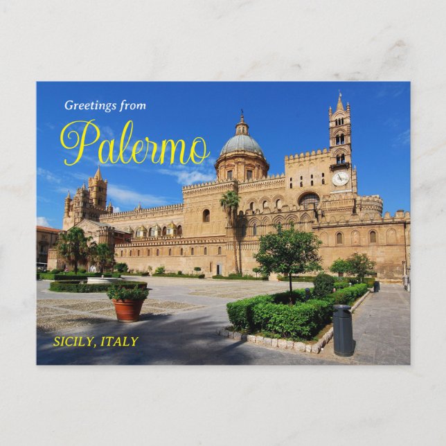 Greetings from Palermo Postcard Italy (Front)