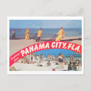 Greetings from Panama City Florida Vintage Postcard