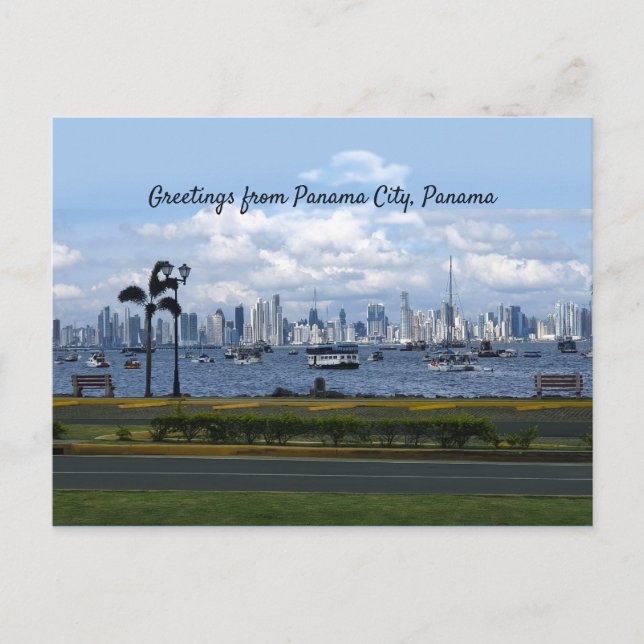 Greetings from Panama City, Panama (customisable) Postcard (Front)