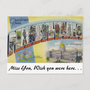 Greetings from Pennsylvania Postcard
