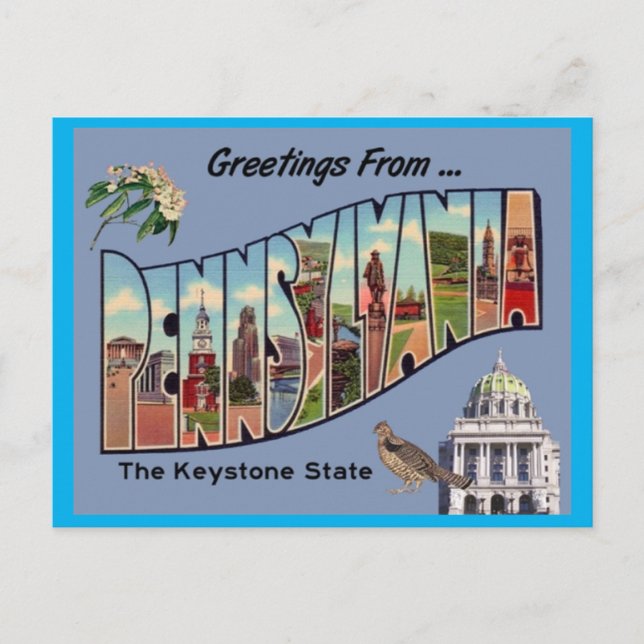 Greetings From Pennsylvania Postcard (Front)