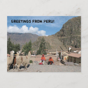 Greetings from Peru! Postcard