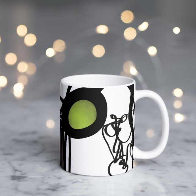 Greetings from Philydion: Abstract Black & White Coffee Mug (Creator Uploaded)