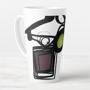 Greetings from Philydion: Abstract Black & White Latte Mug