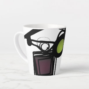 Greetings from Philydion: Abstract Black & White Latte Mug