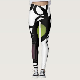 Greetings from Philydion: Abstract Black & White Leggings