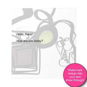 Greetings from Philydion: Abstract Black & White Notepad