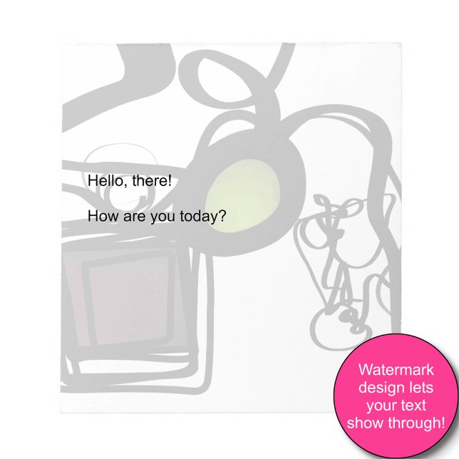 Greetings from Philydion: Abstract Black & White Notepad (Creator Uploaded)