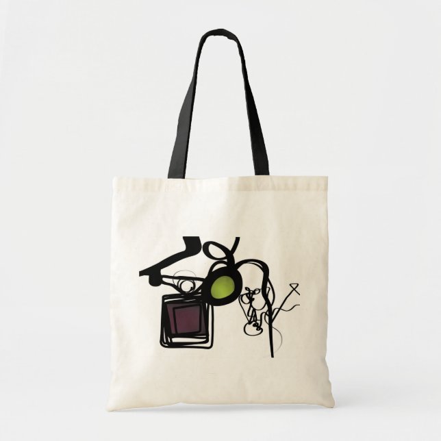 Greetings from Philydion: Abstract Black & White Tote Bag (Front)