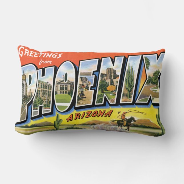 Greetings From Phoenix Arizon Lumbar Cushion (Front)