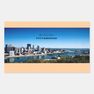 Greetings from Pittsburgh Rectangular Sticker