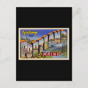 Greetings from Portland Maine Postcard