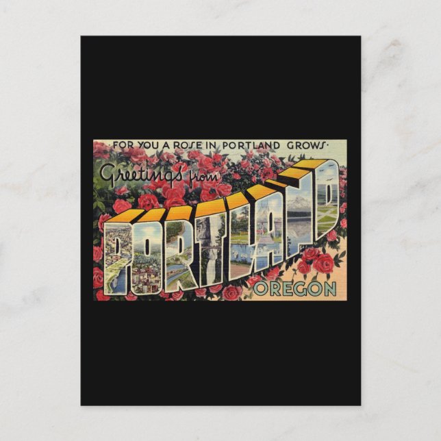 Greetings from Portland Oregon Postcard (Front)