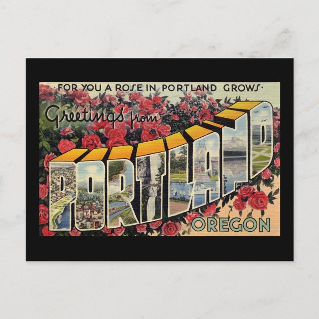 Greetings from Portland Oregon Postcard (Front)