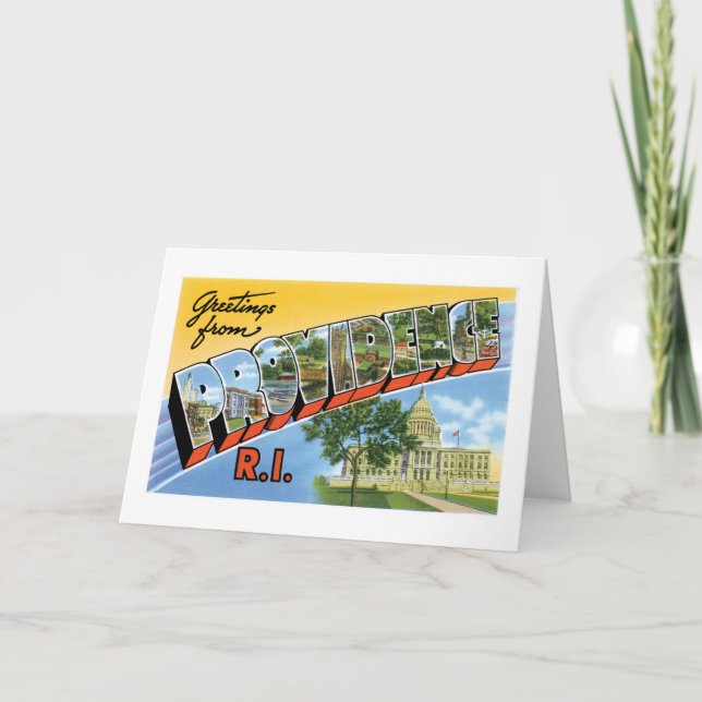 Greetings from Providence, Rhode Island! Card (Front)