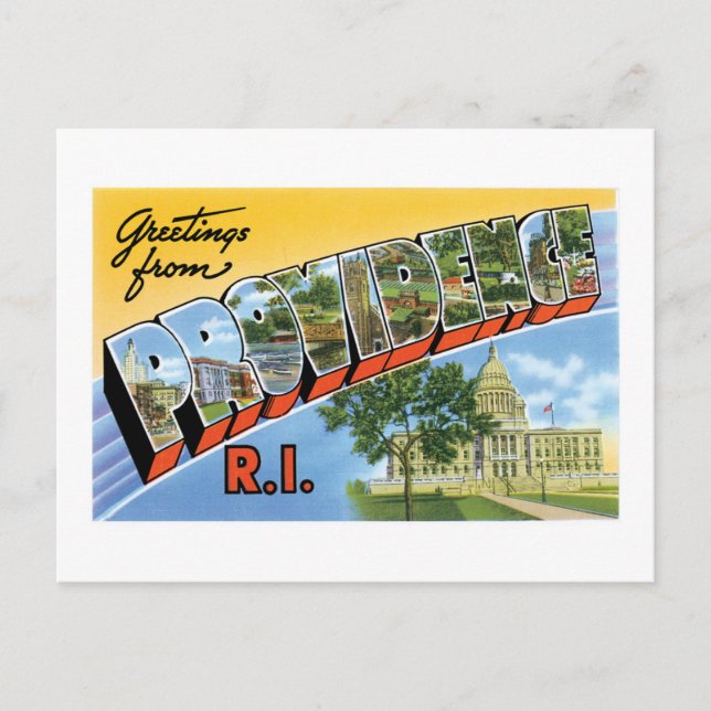 Greetings from Providence, Rhode Island! Postcard (Front)