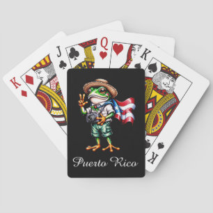 Greetings From Puerto Rico Coqui Frog Boricua Playing Cards