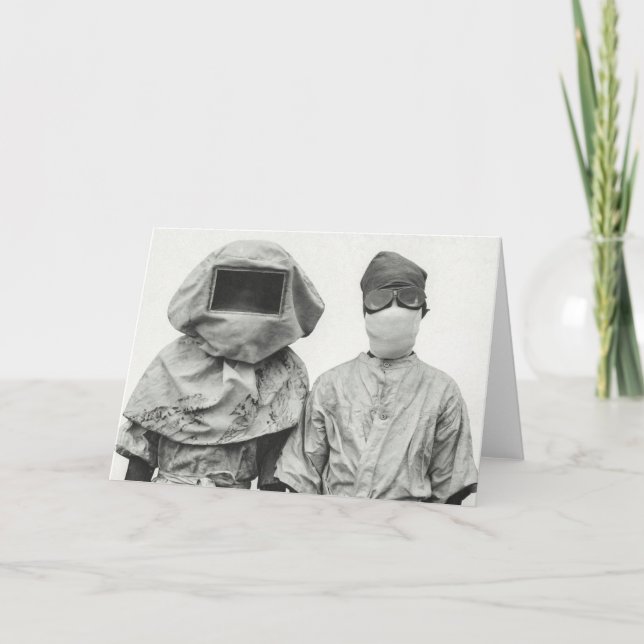 Greetings from quarantine covid social distancing card (Front)