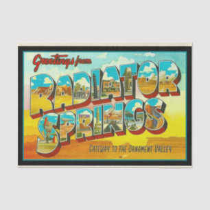 Greetings from Radiator Springs Arizona Tissue Paper